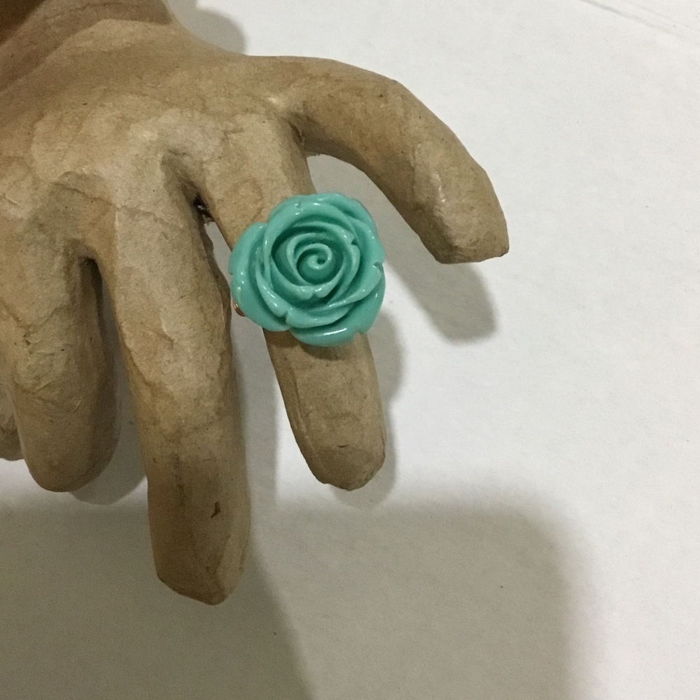Handmade wire flower ring size 8